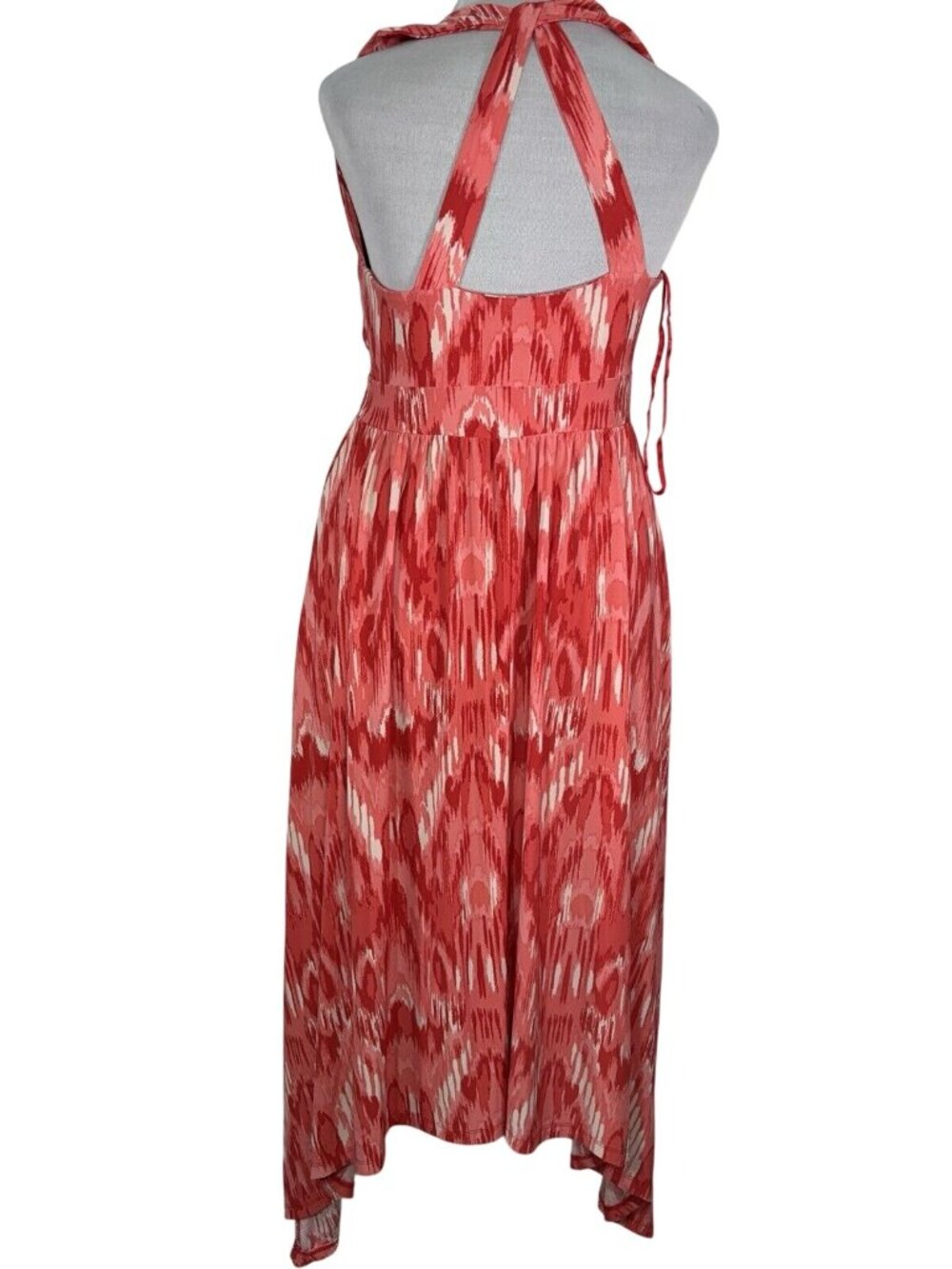 Inc International Concepts Women's Pink Red Tie-Dyed Maxi Dress Size M - Picture 2 of 4